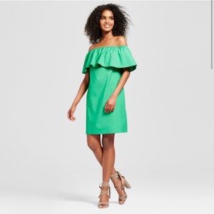 Bardot Mini Dress-Who What Wear Green